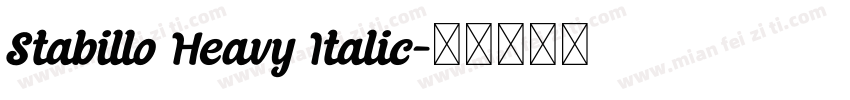 Stabillo Heavy Italic字体转换